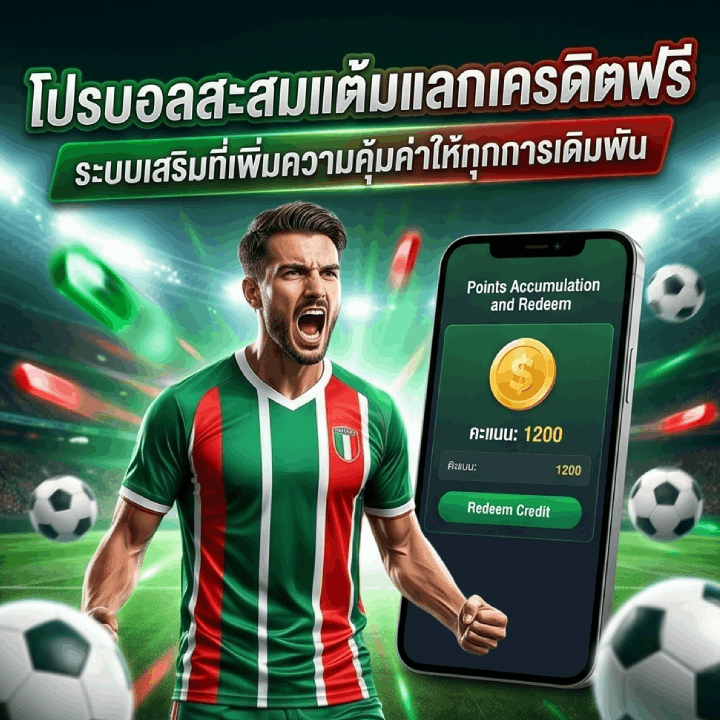 โปรบอลสะสมแต้มแลกเครดิตฟรี