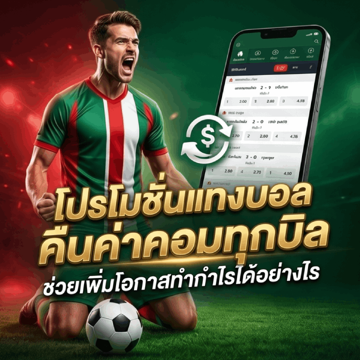 โปรโมชั่นแทงบอลคืนค่าคอมทุกบิล